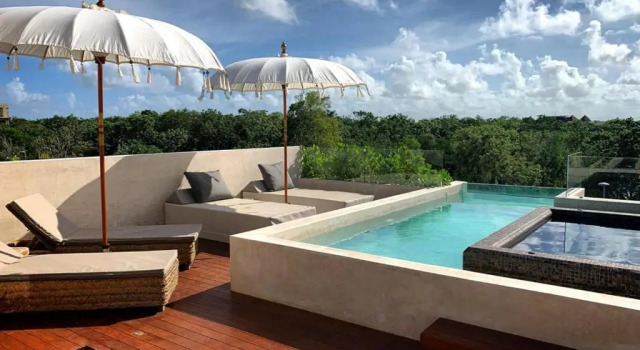 Architect Villa Balaam Rooftop Pool 20 Guests, Rezervasyon Villa Tulum havuzlu oteller, Yüzme Havuzu