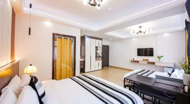 Люкс Deluxe Mengjiao Island Lanjing Homestay (Lianchi Ao Beach Store)