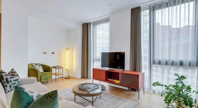 Клубные апартаменты с 3 комнатами Boutique 2 Bed King's Cross Modern Apartment