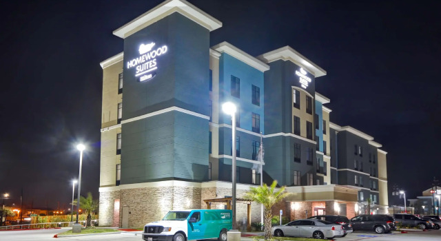 Кровать в общем номере Homewood Suites By Hilton Galveston