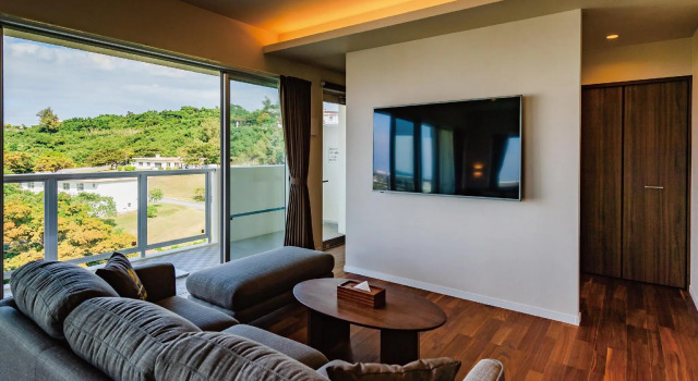 Четырёхместный люкс Premium с видом на город Private Condo Chatan Jagaru by Coldio Premium