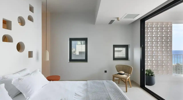 Люкс с 2 комнатами с видом на море Infinity View Suites Tinos