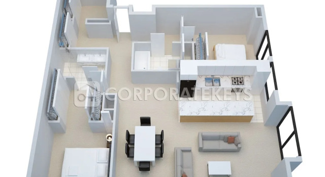 Апартаменты Luxury с 2 комнатами с балконом Corporate Keys - Freshwater Place