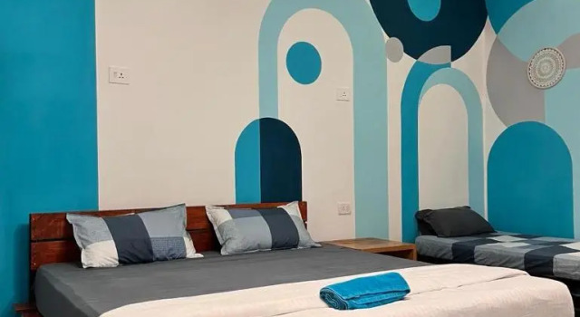 Standard- dobbelt værelse med udsigt Pappi Chulo Hostel