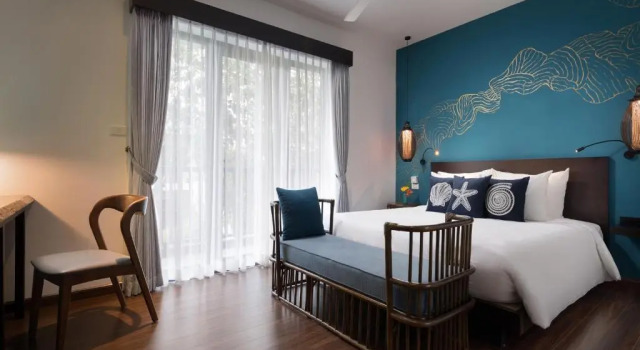 Двухместный номер Deluxe с балконом The Blue Alcove Hotel
