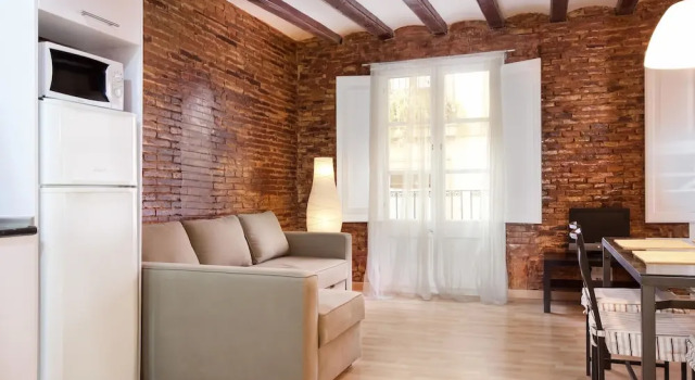 Апартаменты с 2 комнатами с балконом и с видом на город ClassBedroom Gothic Ramblas Apartments