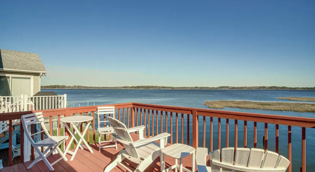 Коттедж с 4 комнатами с балконом Boat Dock! Waterfront Group Getaway in Ocean Pines