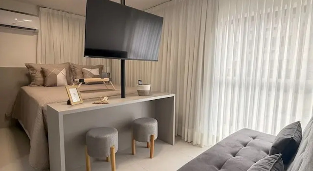 Студия Traveler Flat Cabo Branco Aurea 50m do mar 402