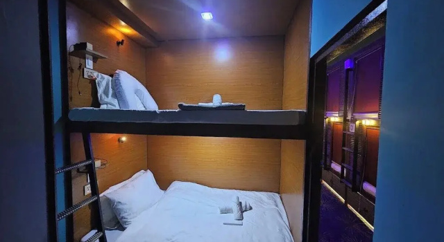 Кровать в общем номере Papabo Backpackers Mactan