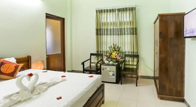 Трёхместный семейный номер Standard c 1 комнатой с балконом и с видом на сад Rice Village Homestay