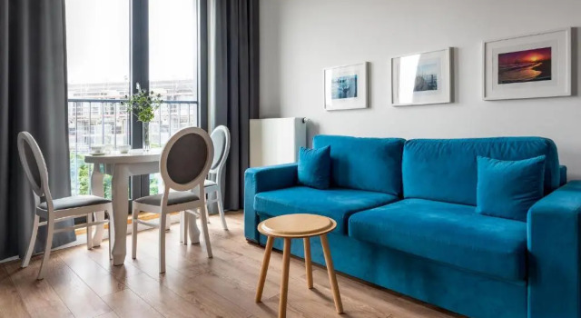 Апартаменты c 1 комнатой с видом на город apartamenty-wroc Księcia Witolda by the River