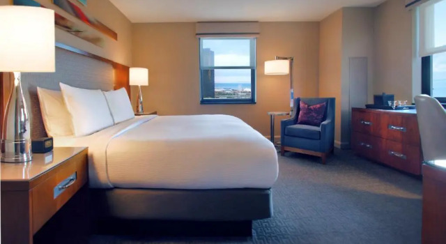 Двухместный номер с видом на озеро Hilton Chicago