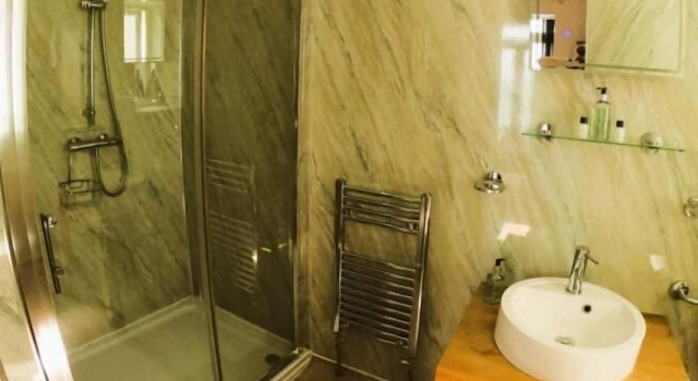 Deluxe dobbelt værelse med altan med havudsigt Lundy House