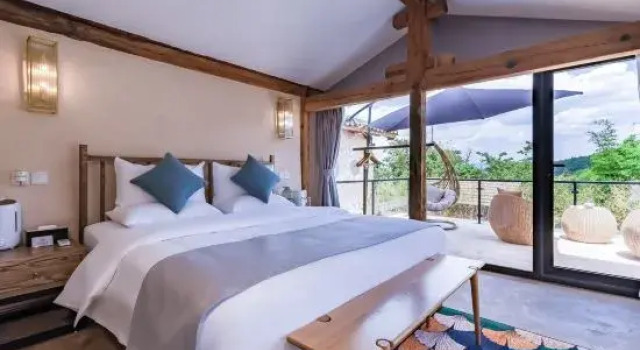 Люкс Дуплекс с видом на закат Nestled in the Mountains • Harmonious Wind Stacked Compounds Boutique Lodge