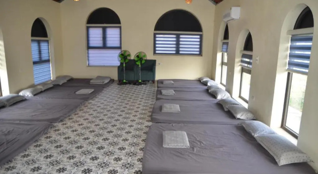 Кровать в общем номере Nature Garden Ecolodge Ninh Bình