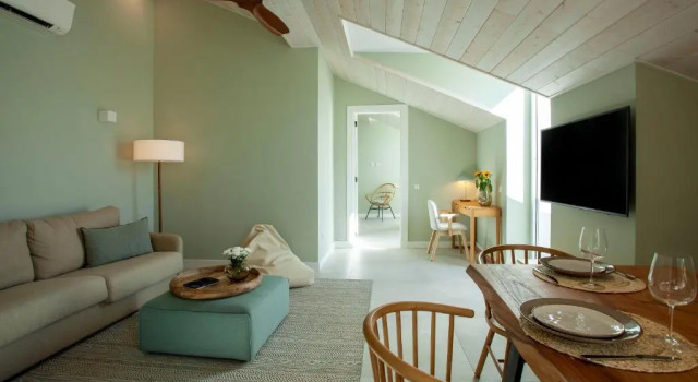 1 soveværelse i på loftet lejlighed Casa Margô