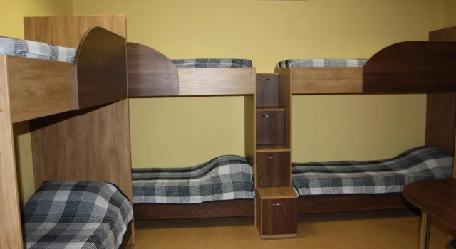 Кровать в общем номере Solnechny hostel