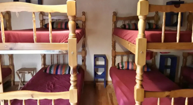 Кровать в общем номере Refugi Rural Vall de Siarb
