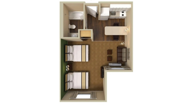Номер Deluxe Extended Stay America Suites - Cincinnati - Blue Ash - Reed Hartman