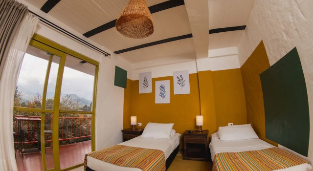 Двухместный номер Premium с балконом и с видом на горы Viajero Salento Hostel