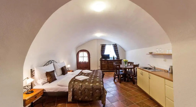 Апартаменты c 1 комнатой с красивым видом из окна Vila Krumlov