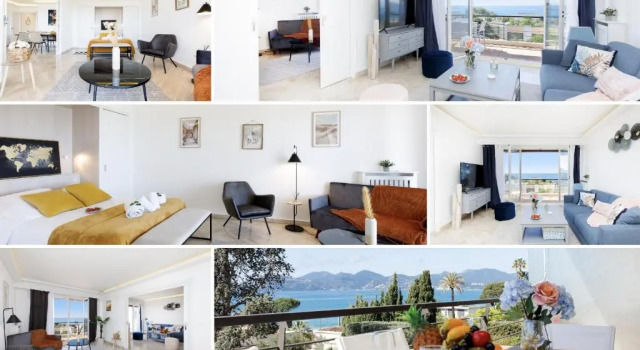 Апартаменты Deluxe Suite Riviera - Sea View - Clim - Plage - Residence de standing - Parking