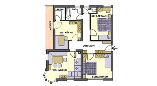 Апартаменты с 2 комнатами с балконом Haus Gaisberger