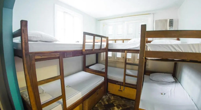 Кровать в общем номере Bamboo Rio Hostel