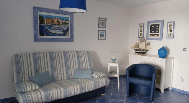 Апартаменты Résidence U MELU Grand T2 BLEU en rez de jardin