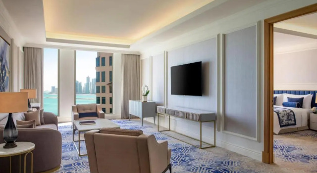 Suite doppia John Jacob 1 camera da letto con vista mare The St. Regis Doha