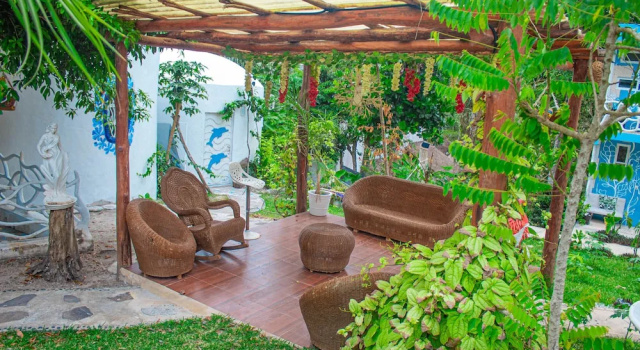 Четырёхместный номер Comfort с видом на сад Hotel Casa Caracol Bacalar Lagoon