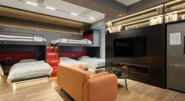 Кровать в общем номере Shousu Esports Hotel