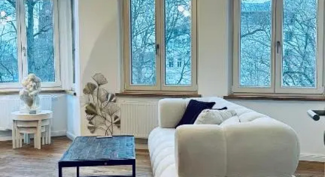 Апартаменты Modernes City-Apartment mit Blick in den Park und 2 Bäder H9