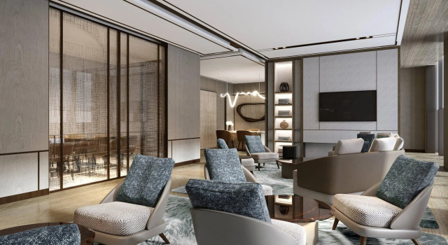 Четырёхместный клубный номер Standard с видом на город Wenzhou Marriott Hotel