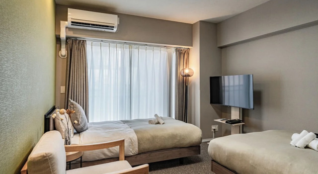 Трёхместный номер Standard с балконом Apartment Hotel 11 Umeda Kamiyama