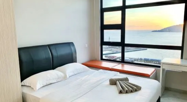 Люкс с 2 комнатами с видом на океан Deco Home @Jesselton Quay