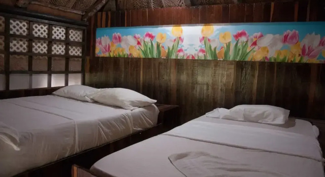 Кровать в общем номере (женский номер) с балконом EcoHostal Rio Piedra