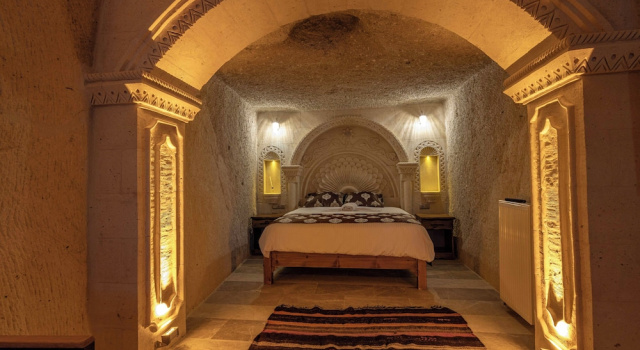 Трёхместный номер Deluxe с видом на сад Tyana Cave House