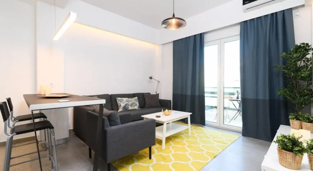 Апартаменты c 1 комнатой с балконом 45m2 homm Renovated Flat in Neos Kosmos Roumpesi str