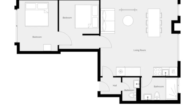 Апартаменты с 2 комнатами The Lakes apartments by Daniel&Jacobs