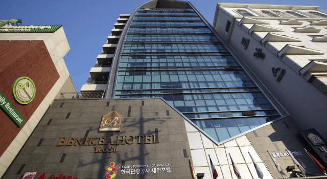 Кровать в общем номере Benikea Hotel Yeosu