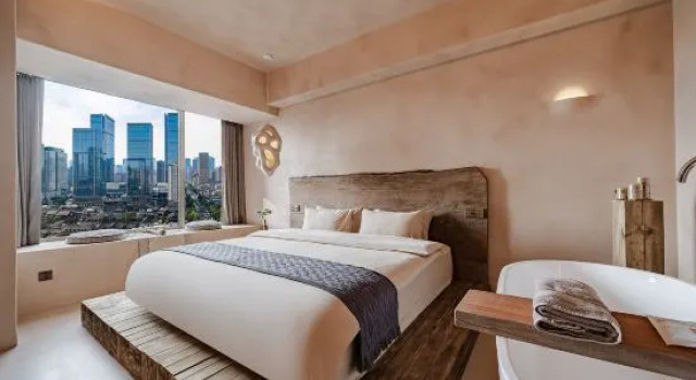 Люкс Luxury Yi Landscape Starry Sky Designer Holiday Homestay (Chunxi Road Taikoo Li Branch)