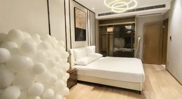 Люкс c 1 комнатой с видом на озеро Suzhou Binhu Qingcheng Hotel Apartment