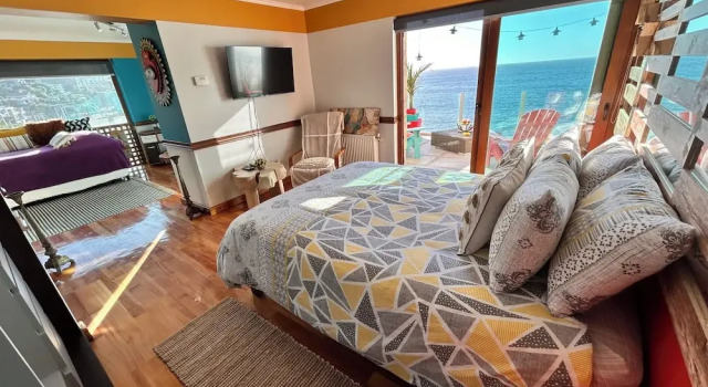 Premier Vierer Zimmer 1 Schlafzimmer mit Balkon und mit Meerblick Pacificsunset Concón