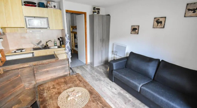 Au Pied des Pistes B48, Chaleureux studio 4 pers, balcon plein SUD, DRAPS NON COMPRIS, Забронировать Апартаменты/квартира Отели в центре Сен-Жан-д'Ольп, в центре