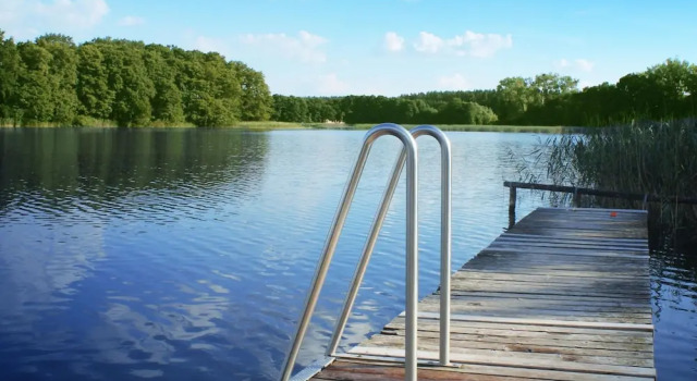 Ferienhaus in Mecklenburg-vorpommern mit Tropenpool & Spa, Забронировать Курортный отель Отели Доббин-Линстов с бассейном, Бассейн