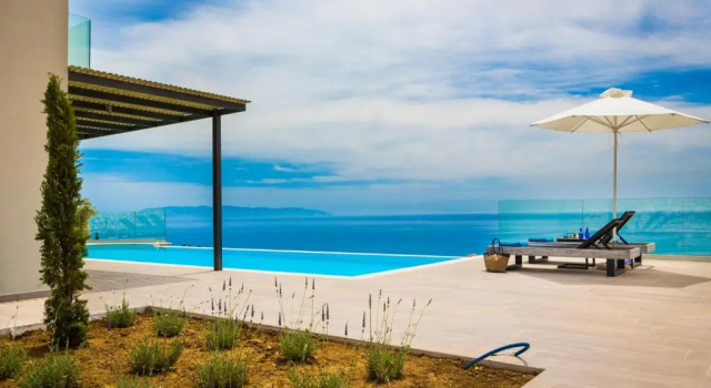 Вилла New Villa Blue with private pool at Trapezaki