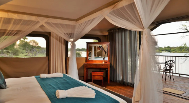Habitación Estándar con balcón y con vista al río Jackalberry Chobe
