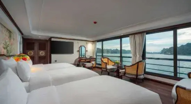 Трёхместный люкс с видом на море Sawarna BimBim Seaview Homestay