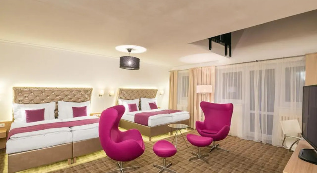 Четырёхместный номер Deluxe с балконом Pytloun Wellness Hotel Harrachov